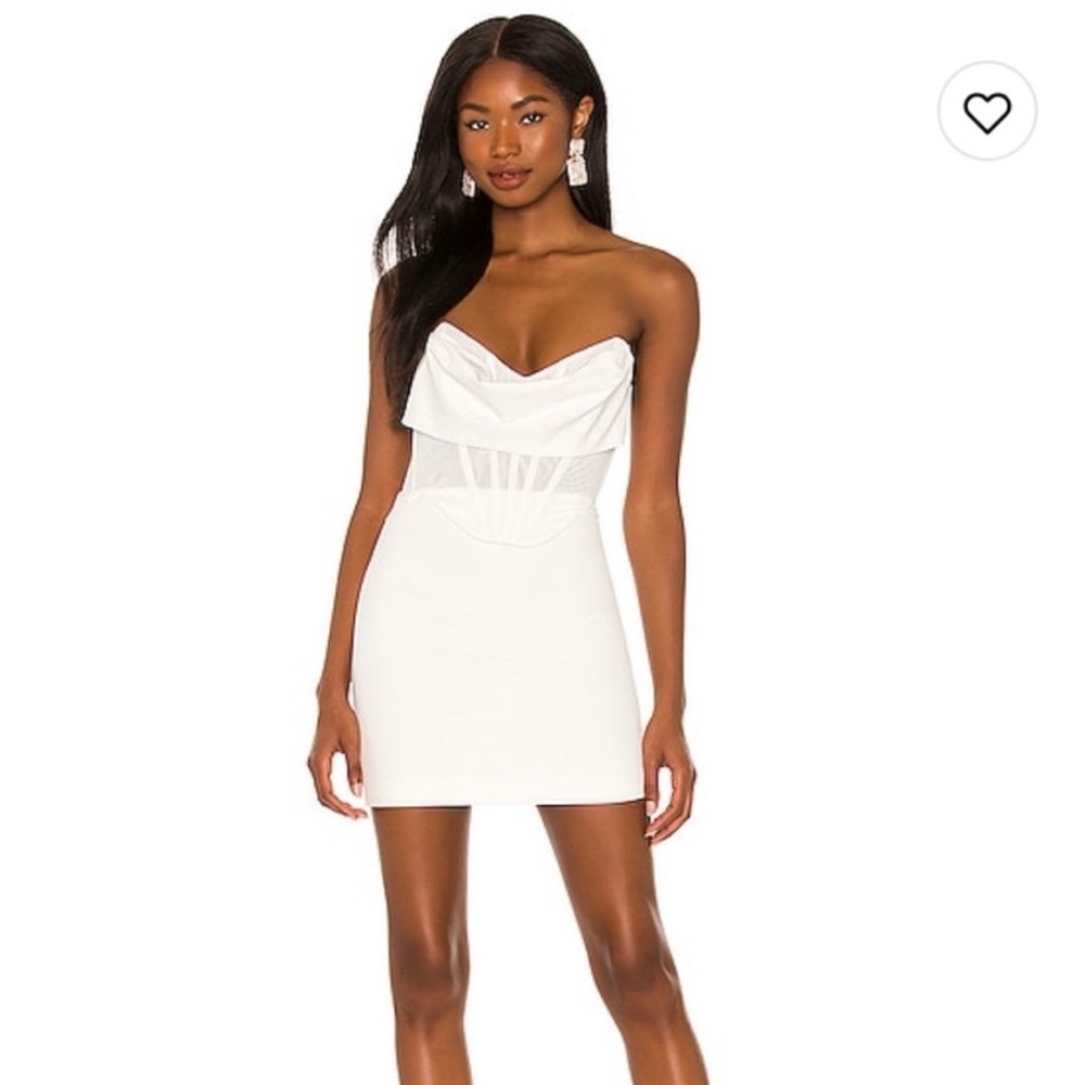 NBD Connor Mini Dress (Medium) in White